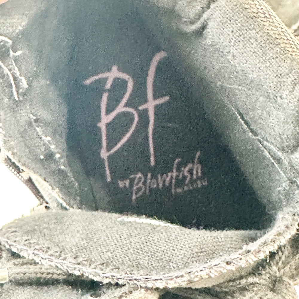 Blowfish Malibu Corrine Women's High-Top Sneakers Size 5.5 Washed Gray Zip-Up - Picture 12 of 14
